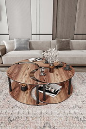 Hanah Home Yin Yang 3 70 - Nogal